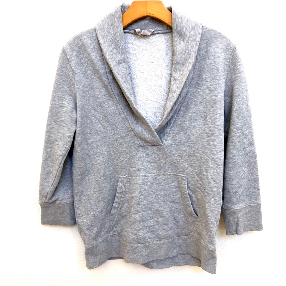 Jcrew Gray shawl  neck sweater Sz medium